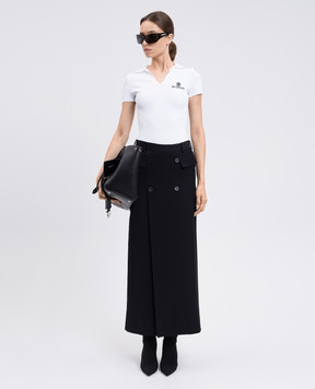 Balenciaga Чорна спідниця міді з вовною 838768TRT01