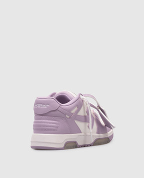 Off-White Фіолетові шкіряні кросівки Out Of Office OWIA259S25LEA002