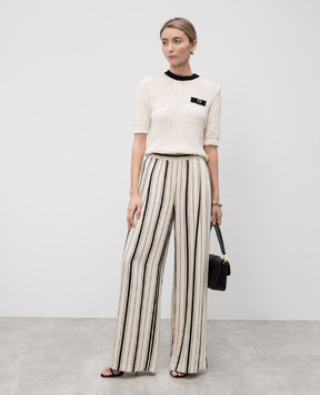 Twinset Білий джемпер з емблемою логотипа 251TP3440