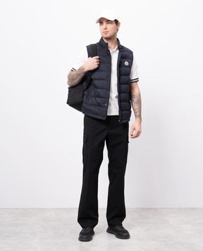 Moncler Синій пуховий жилет Barthe K10911A00022597YD