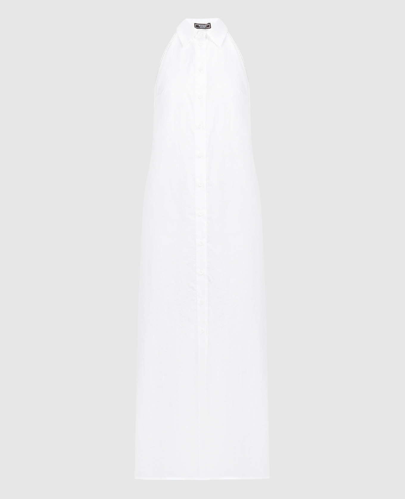 Белое платье с цепочкой мониль
