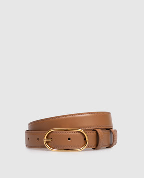 Dolce&Gabbana Коричневый кожаный ремень BE1654A3G19