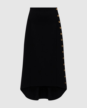 Givenchy Черная юбка миди с логотипом BW40XQ4ZPG