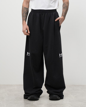 Balenciaga Черные спортивные штаны Baggy с вышивкой логотипа 809709TRVB8