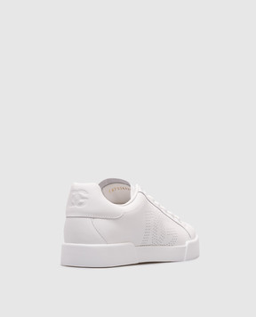 Dolce&Gabbana Белые кожаные кроссовки Strobel Portofino Light CK2324AV066