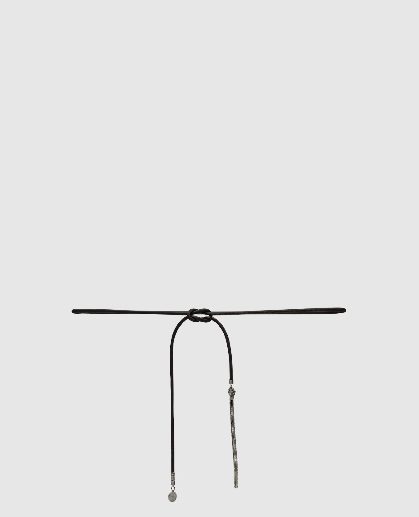 

Коричневый кожаный пояс с цепочкой мониль, Ремни