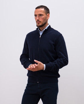 Cashmere&Whiskey Синий кардиган из кашемира MU8671312341R