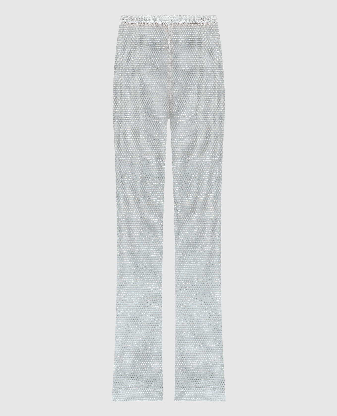 White straight pants with crystals