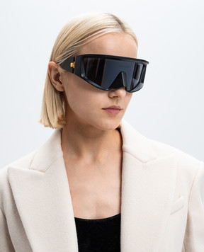Balmain Черные очки Espion с логотипом. BPS157A138