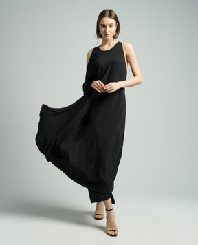 Maison Margiela MM6 Чорна сукня на запах S62DG0015S43455