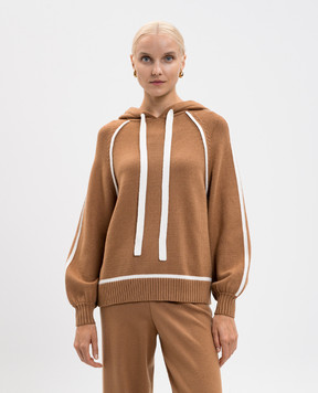 Twinset Коричневые худи с окантовкой 252LI3NEE