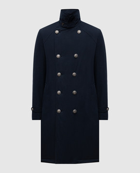 Brunello Cucinelli Синяя двубортная куртка MY4646364