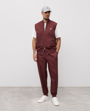 Brunello Cucinelli Бордовый жилет с эмблемой MB4229083T