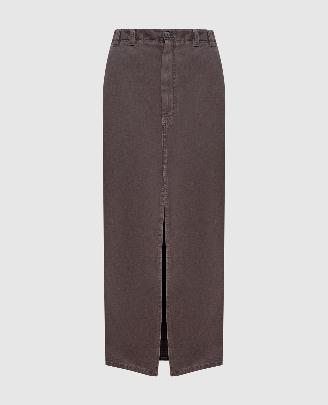 

Серая джинсовая юбка Chino с кожаным патчем логотипа, Серый, Юбки прямые