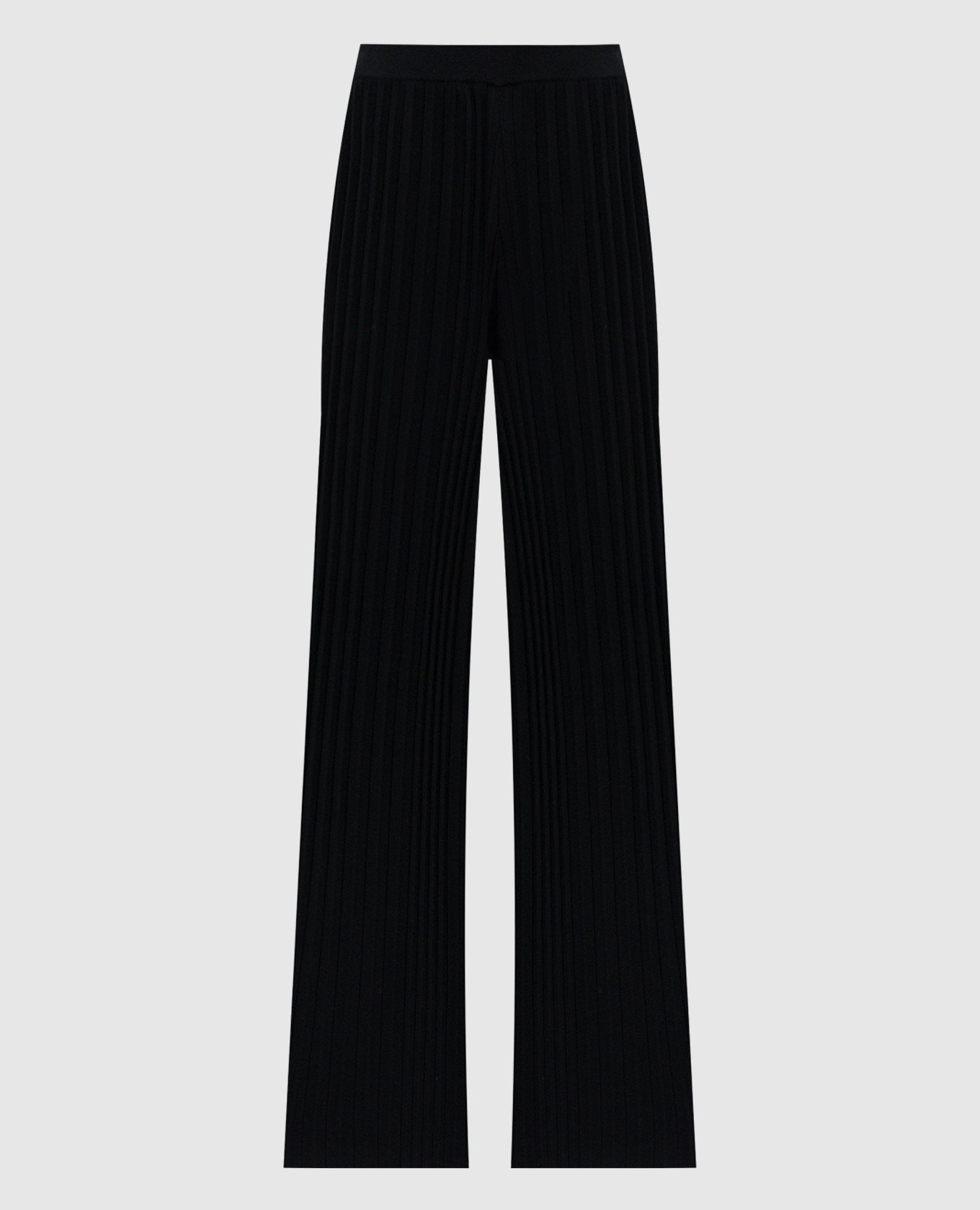 

Черные брюки с плёсированием, Черный, Прямые брюки