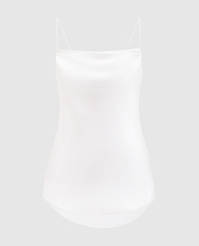 Balmain Белый топ из шелка EF0AD400SE95