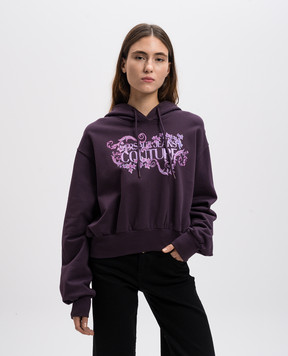 Versace Jeans Couture Фиолетовые худи с принтом логотипа 77HAIE06CF00E