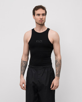 Vetements Чорна майка з логотипом UA66TO600BBm