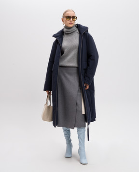 Jil Sander Сіра спідниця на запах з вовною J40MA0157J20212