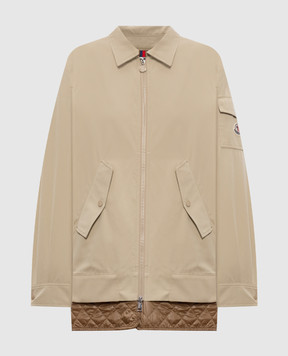 Moncler Зелена куртка з нашивкою логотипа K20931A00012598RT