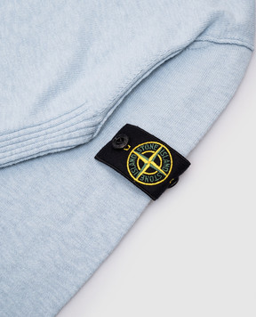 Stone Island Дитячий блакитний джемпер з патчем логотипа K1S165100017S00B068