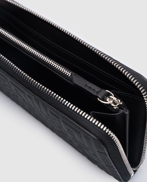 Balmain Черный кожаный кошелек с логотипом DM1OB062LPSE