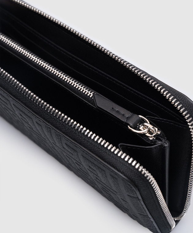 Balmain Чорний шкіряний гаманець з логотипом DM1OB062LPSE зображення 3