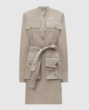 Givenchy Бежевое платье-рубашка мини BW22A915VK