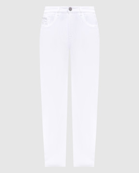 MooRER Білі джинси BIANCO з патчем логотипа PHOEBE15BIANCO