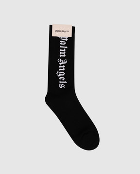 Palm Angels Черные носки с логотипом PMRA001C99FAB002