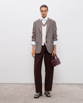 Brunello Cucinelli Белый жилет из кашемира с логотипом M12731512