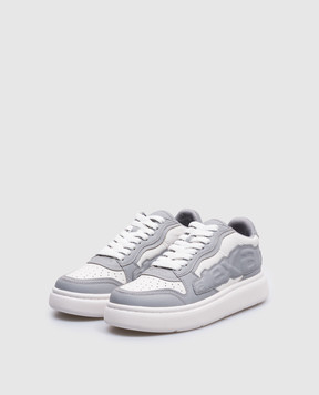 Alexander Wang Серые кожаные кроссовки Puff Pebble 30125SN058