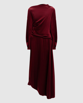 Victoria Beckham Бордова сукня Oxblood з фігурними вирізами 1424WDR005829A