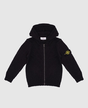 Stone Island Синій кардиган з патчем логотипа K1S165100018S00D11012