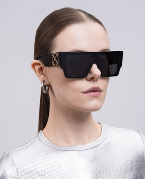 Off-White Черные солнцезащитные очки Марион OERI14FS25PLA001