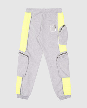 Balmain Дитячі сірі карго з принтом логотипу 6Q6527Z00681216