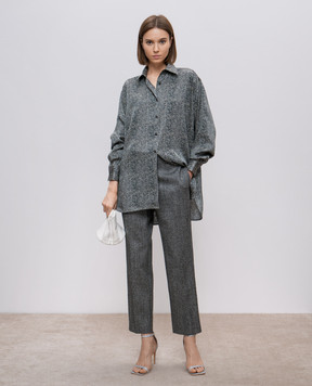 Ermanno Scervino Штани з вовною у візерунок D456P300QAV