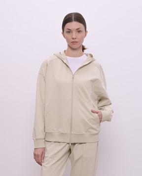Brunello Cucinelli Бежевая спортивная куртка с цепочкой мониль MH827FB706