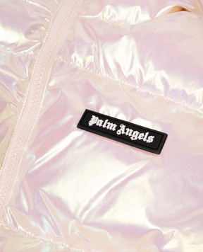 Palm Angels Дитяча рожева куртка з голографічним ефектом PGEJ005F25FAB001412