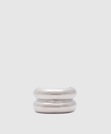 Серебряная резинка для волос DOUBLE ARCH PONY