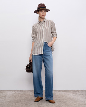Max Mara Weekend Рубашка JOSEF из льна в полоску JOSEF
