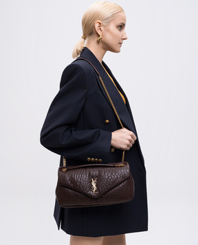 Saint Laurent Коричневая кожаная сумка Сalypso 800916AACYT