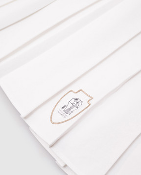 Brunello Cucinelli Детская белая юбка с логотипом. BL153G098C