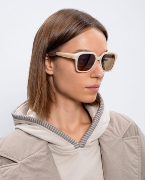 Brunello Cucinelli Бежеві сонцезахисні окуляри Sartorial Sunset MOCMULTS04