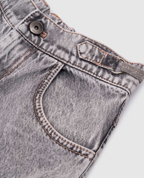 Brunello Cucinelli Детские серые джинсы с цепочкой мониль BH188P606A