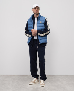 Moncler Голубые джогеры с логотипом K10918H0001489AWU