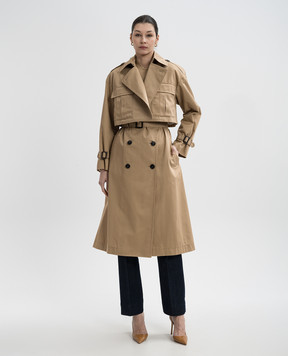Max Mara Weekend Бежевий двобортний тренч-трансформер VIVETTA VIVETTA