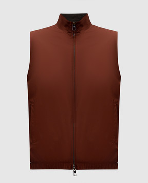 Loro Piana Коричневий двосторонній жилет West windwish з вовною FAP9759