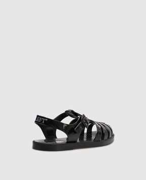Off-White Чорні сандалі з емблемою OWIH05ES25MAT001