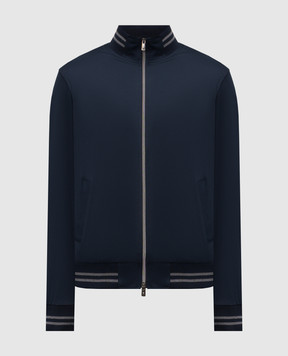 CAPOBIANCO Синяя спортивная куртка с логотипом 18M454YA004856